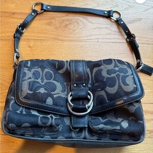 Coach Chelsea Signature Black Shoulder Bag